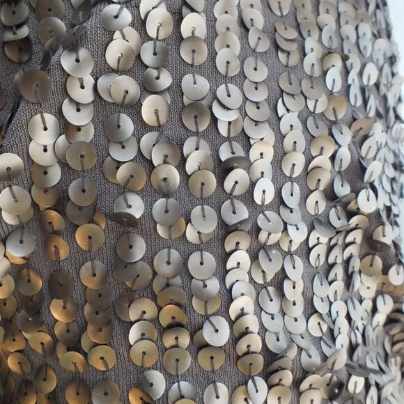 Olive Sequin Dress Glamorous Cocktail Dress Size Small Party Dress - Picture 10 of 14